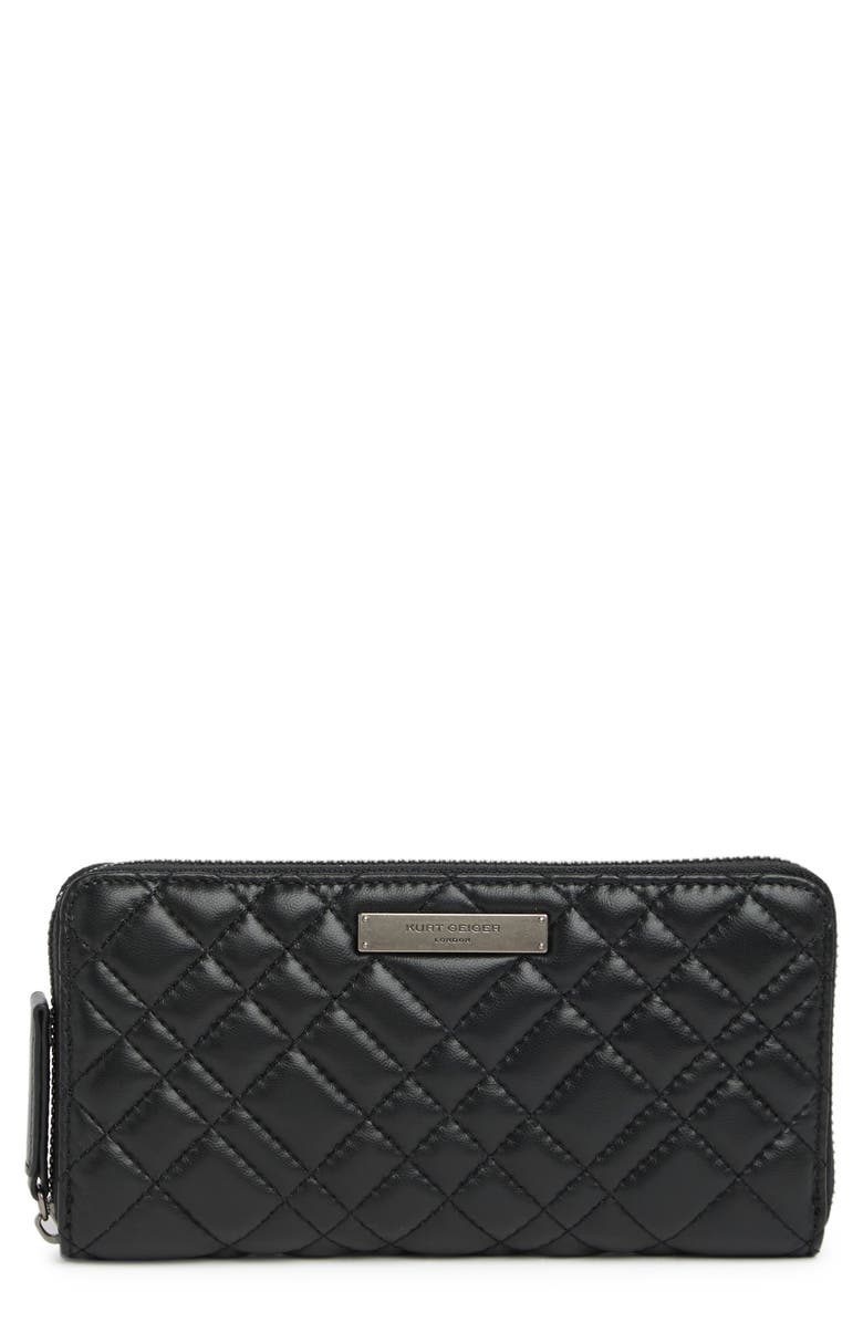 Kurt Geiger London Zip Around Leather Wallet, Main, color,