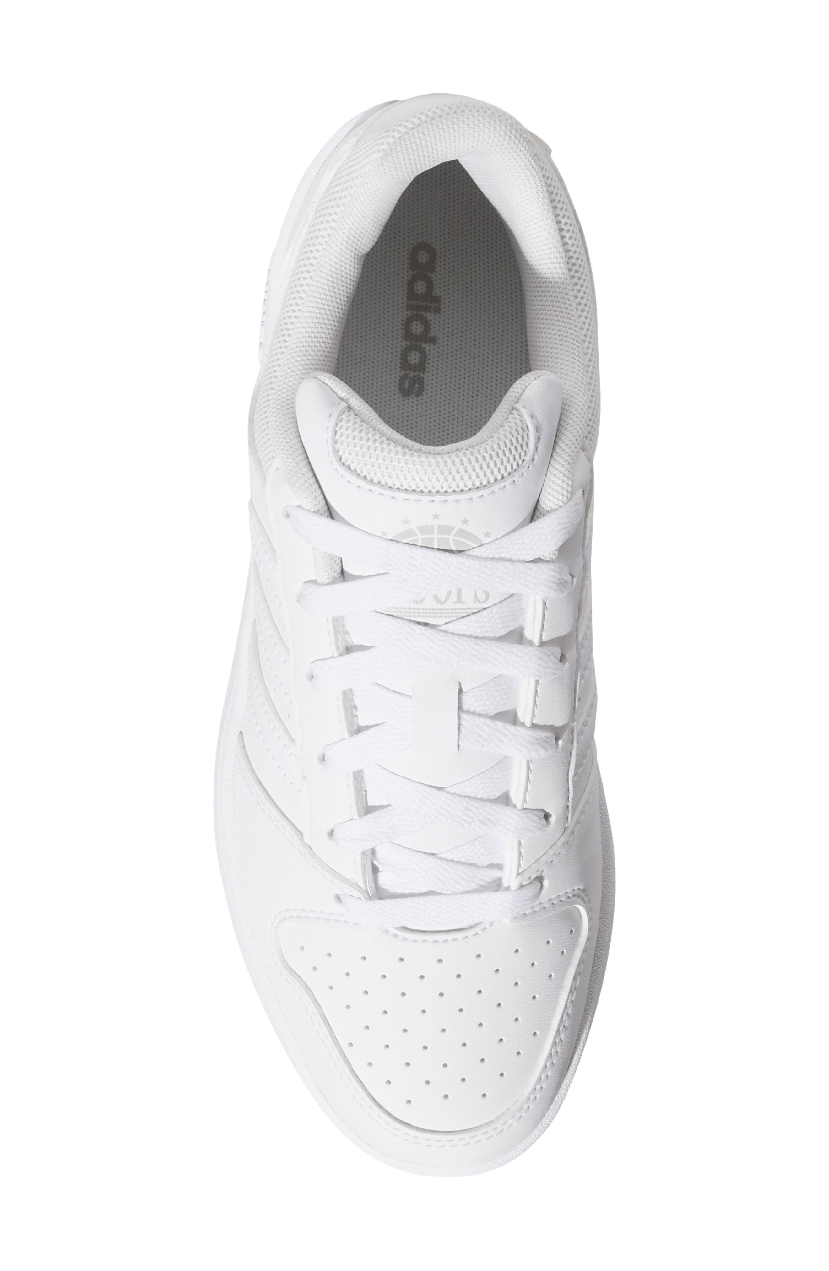 Hoops Classic Low Top Sneaker, Alternate, color, WHITE/ WHITE/ CORE BLACK