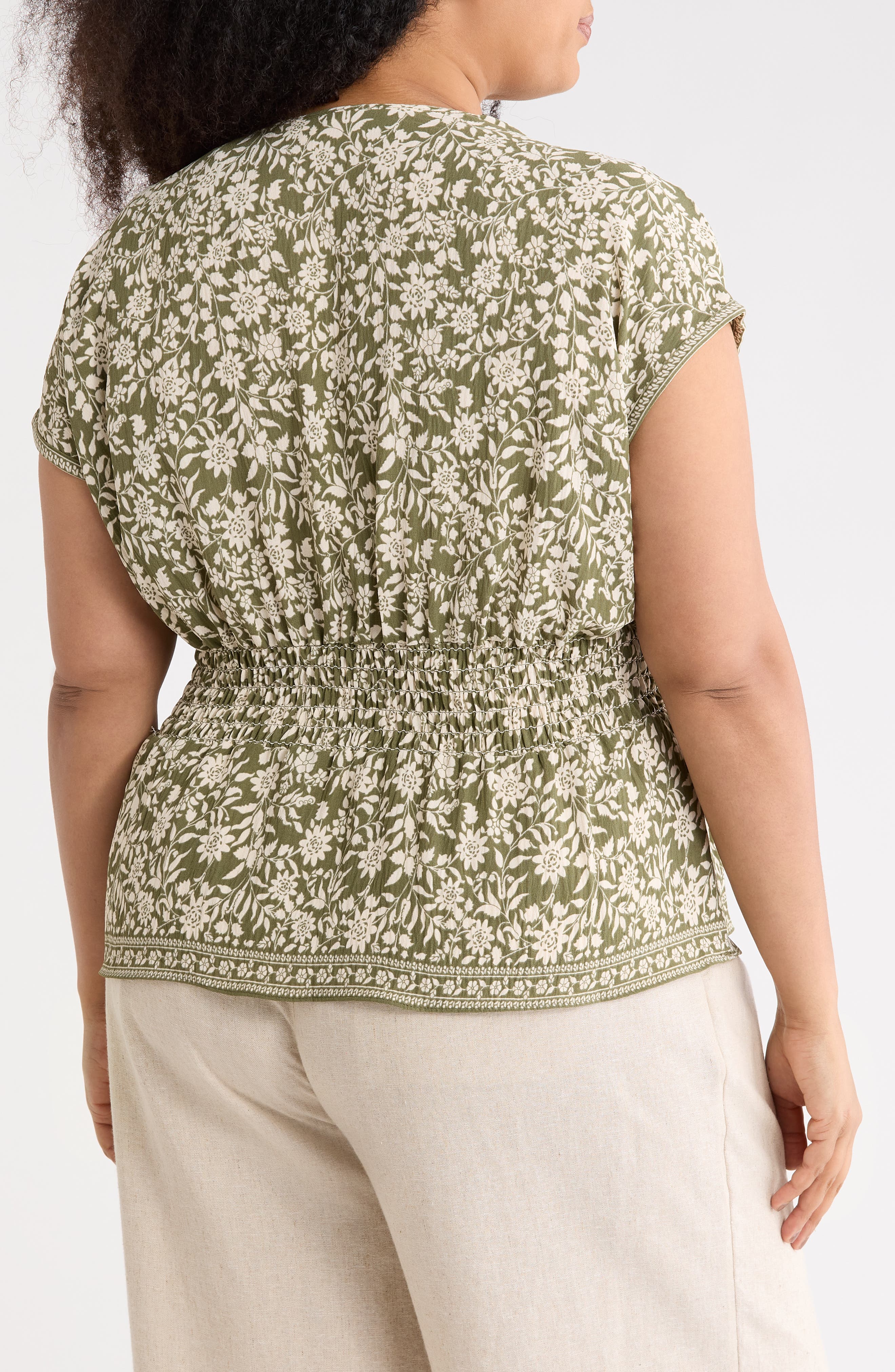 Short Sleeve Peplum Top - image 2