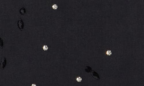 Cyrus Crystal Embellished Sleeveless Top In Black