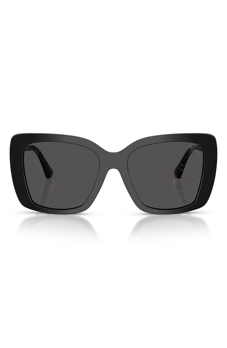 Burberry 54mm Square Sunglasses, Main, color, Black