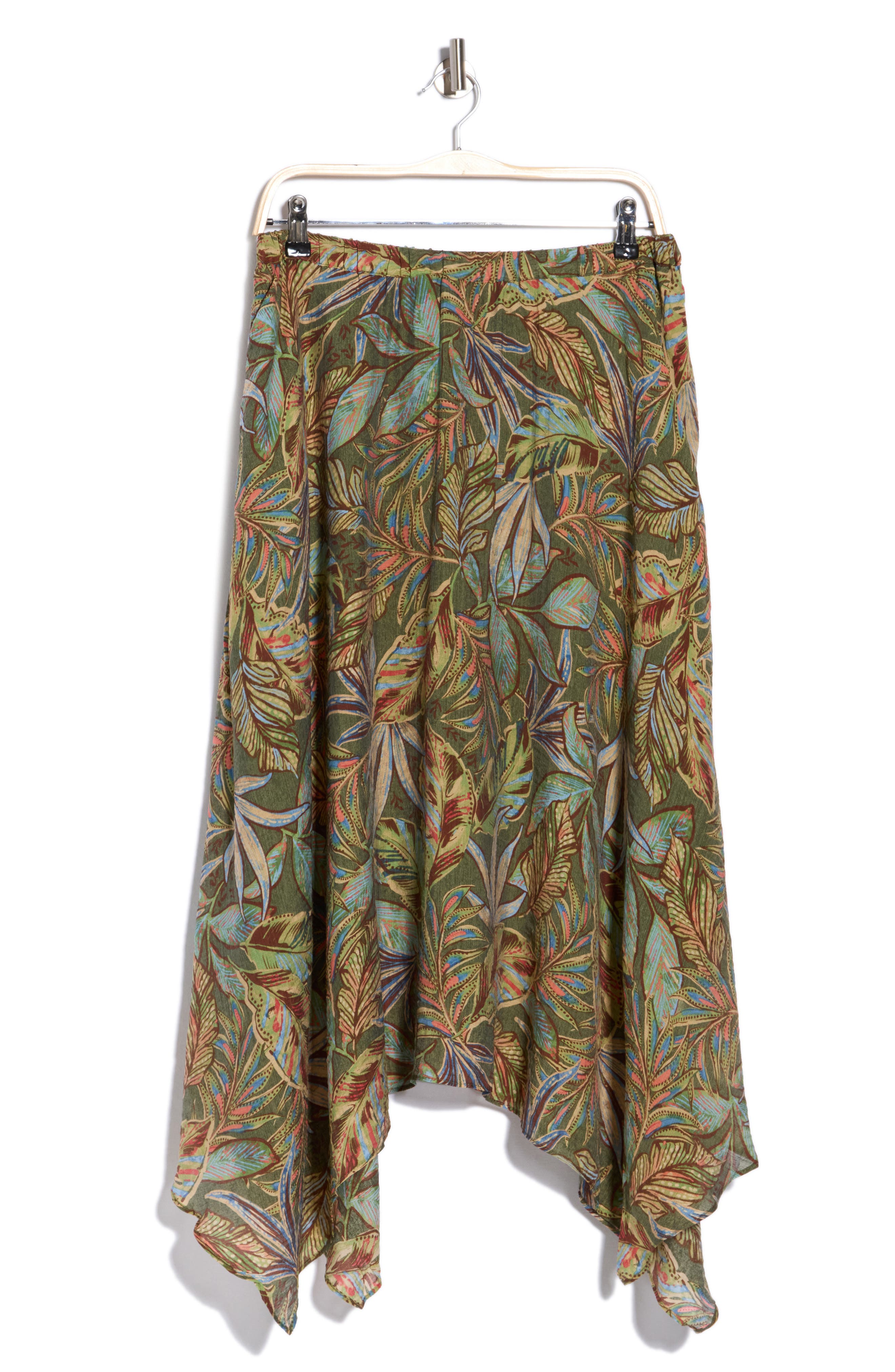 Elastic Waist Midi Skirt