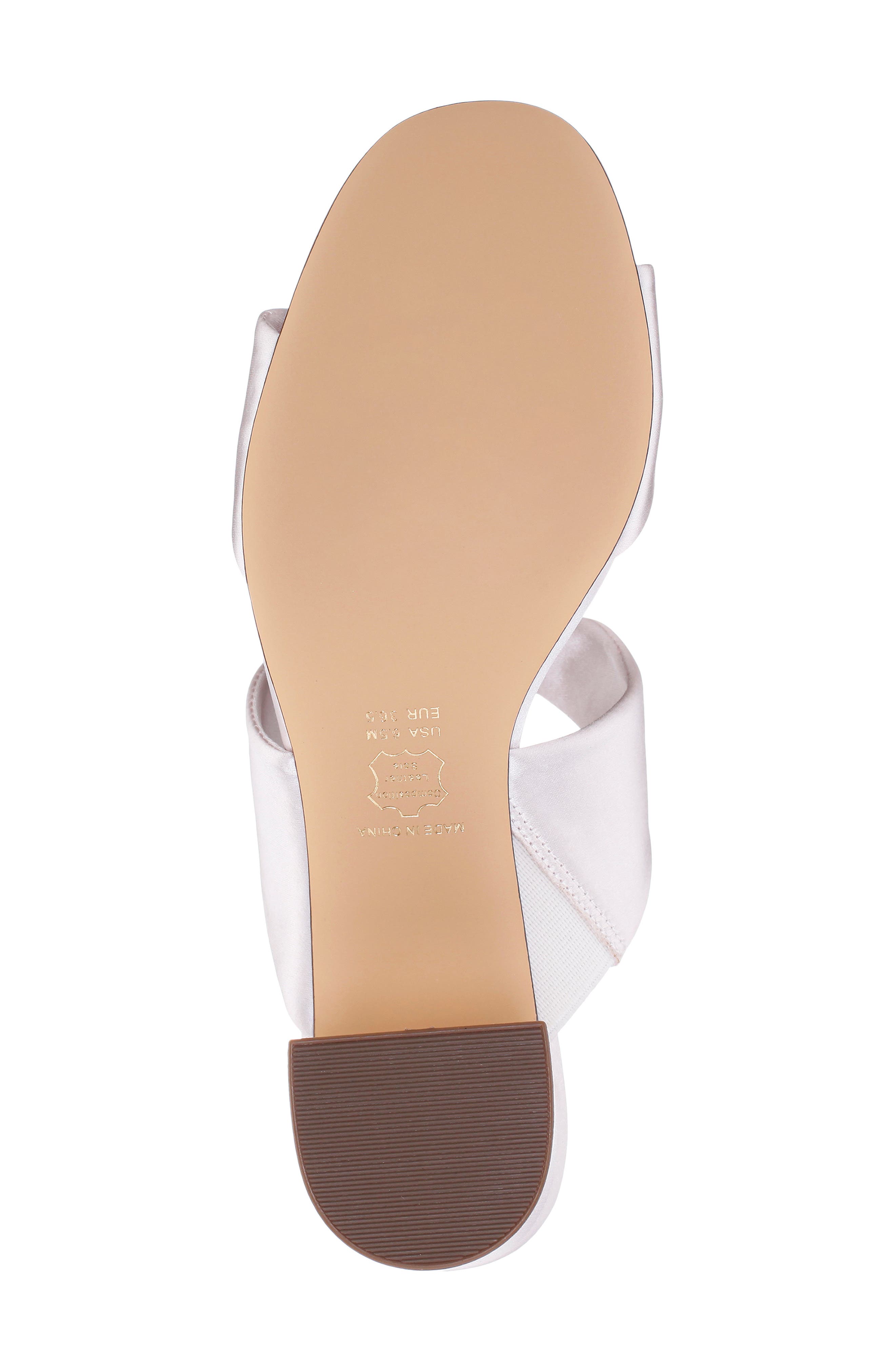 Nina Bassie Block Heel Slide Sandal, Alternate, color, Ivory
