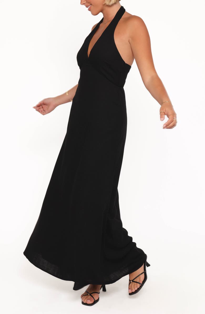 Petal & Pup Michelle Halter Dress, Alternate, color, Black