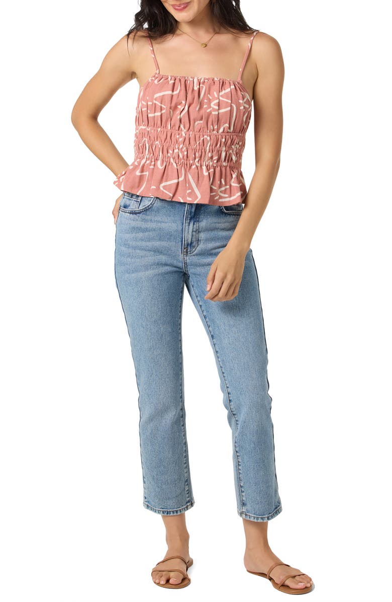 O'Neill Chiara Smocked Camisole, Alternate, color, Aragon