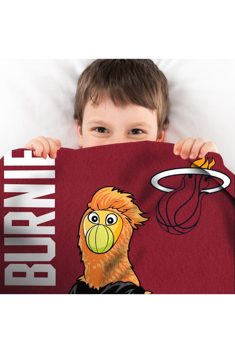 Miami Heat Burnie Mascot 60" x 80" Raschel Throw Blanket, Alternate, color, None