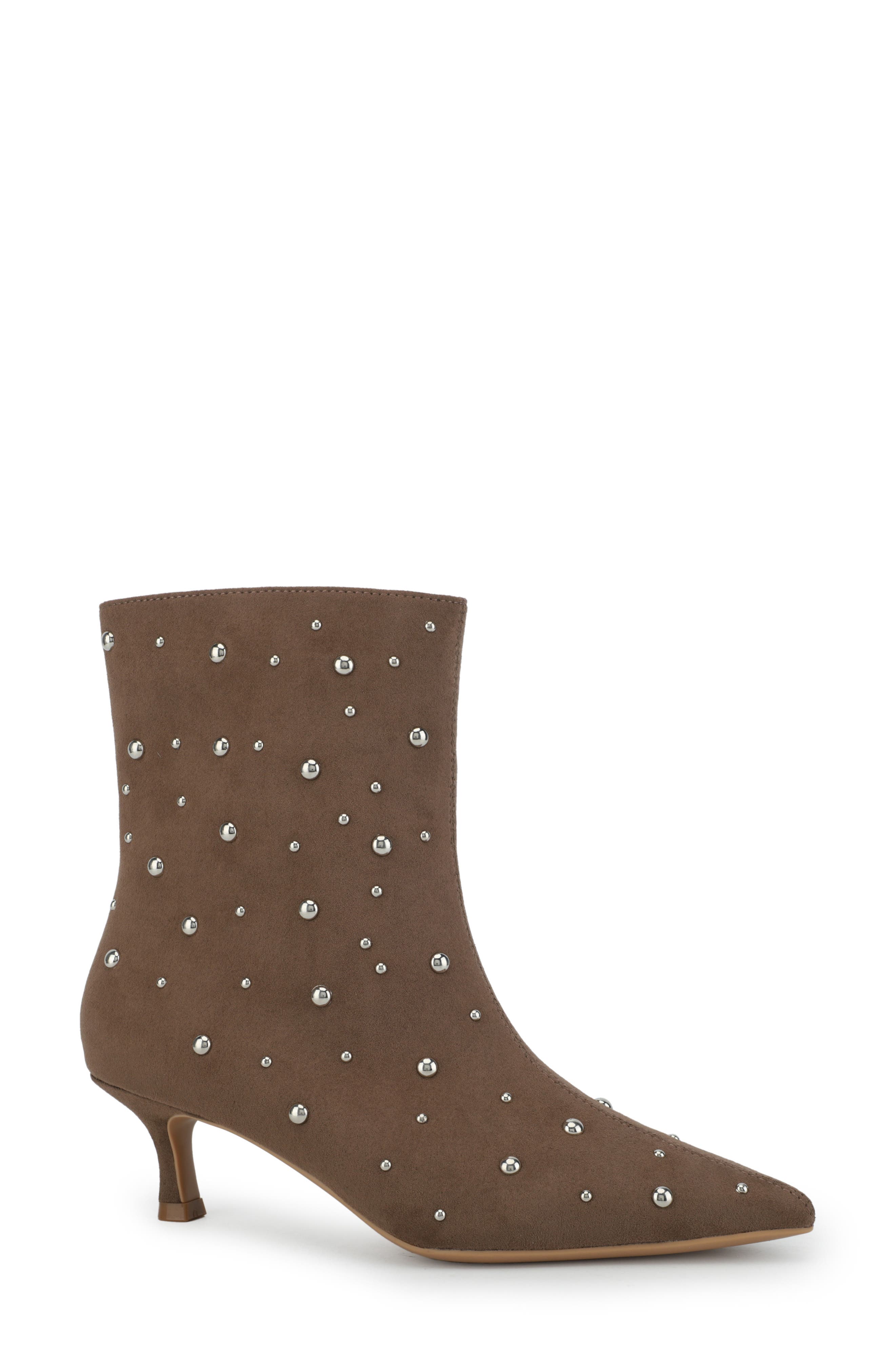 Tampa Studded Sock Bootie, Main, color, DARK TAUPE