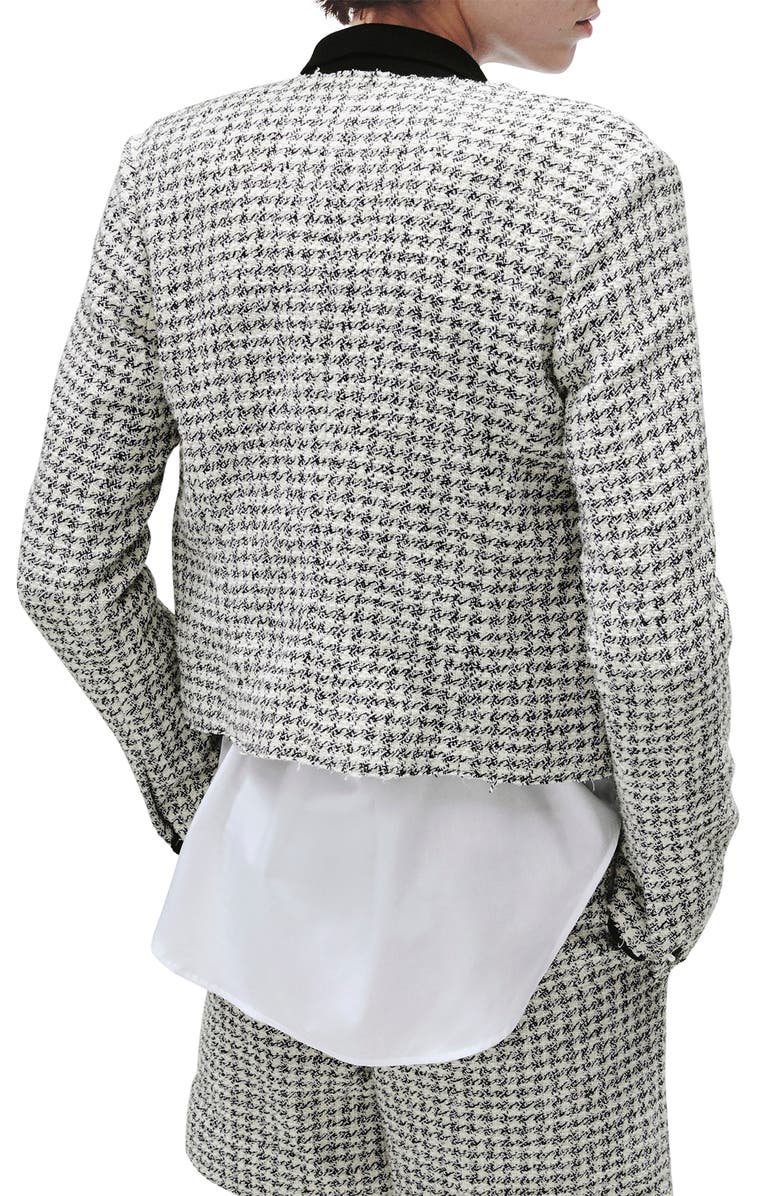 rag & bone Carmen Check Cotton Blend Tweed Jacket, Alternate, color,