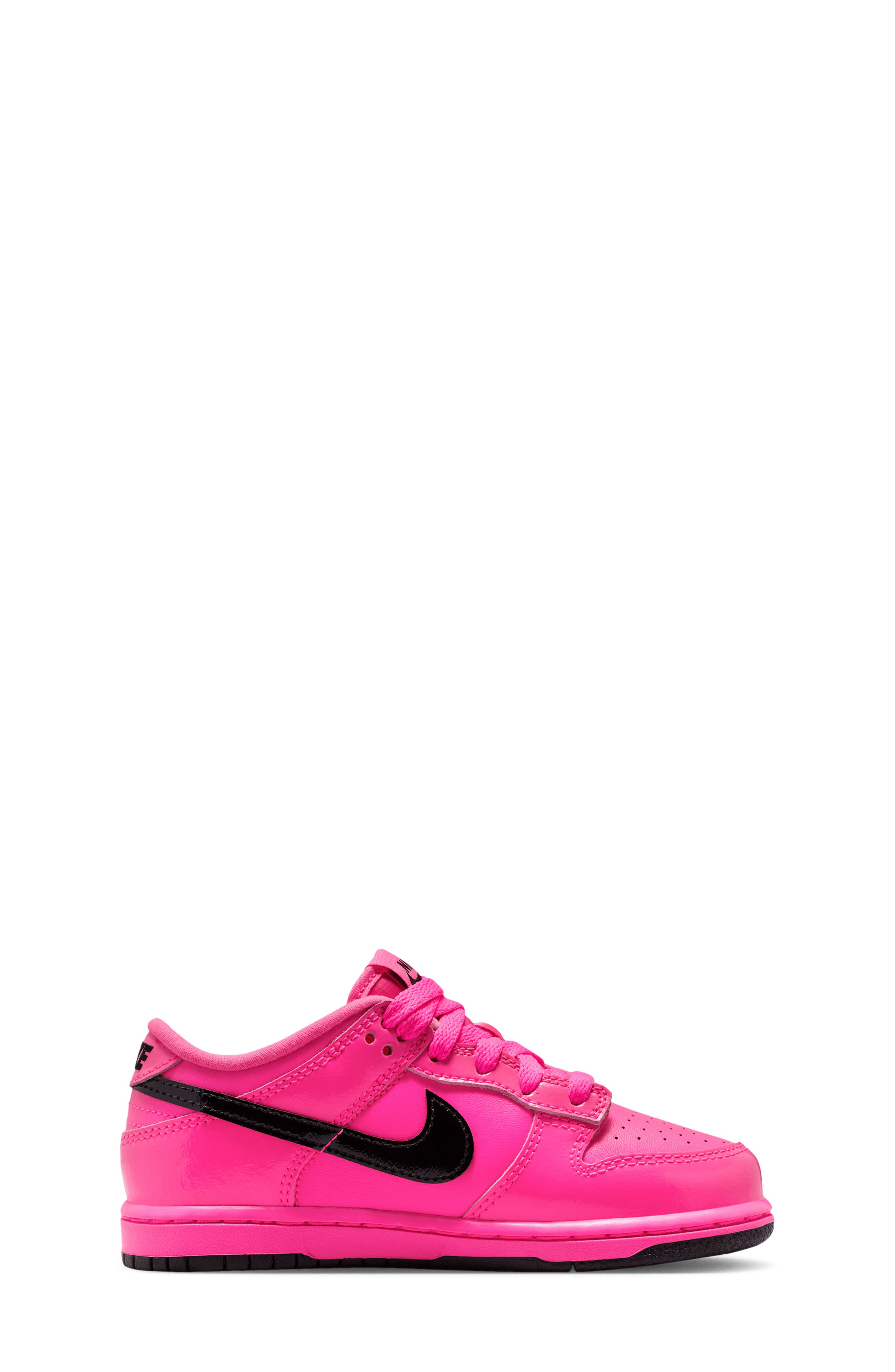 Nike Kids' Dunk Low SE Basketball Sneaker, Alternate, color, Pink Blast/ Pink Blast/ Black