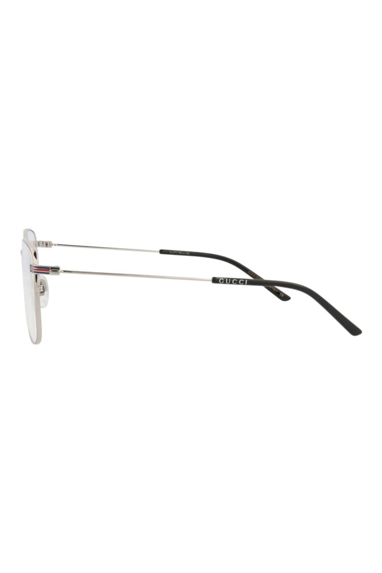 54mm Square Optical Glasses, Alternate, color, SILVER SILVER TRANSPARENT