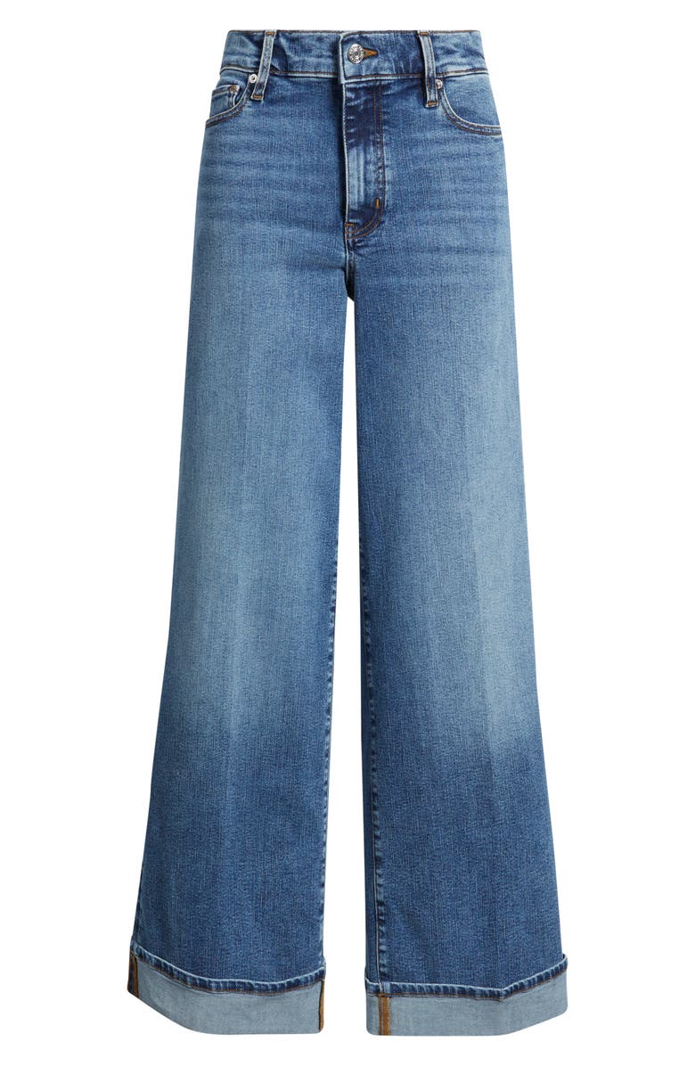 FRAME Le Slim Palazzo Cuffed High Waist Wide Leg Jeans, Alternate, color, Canals