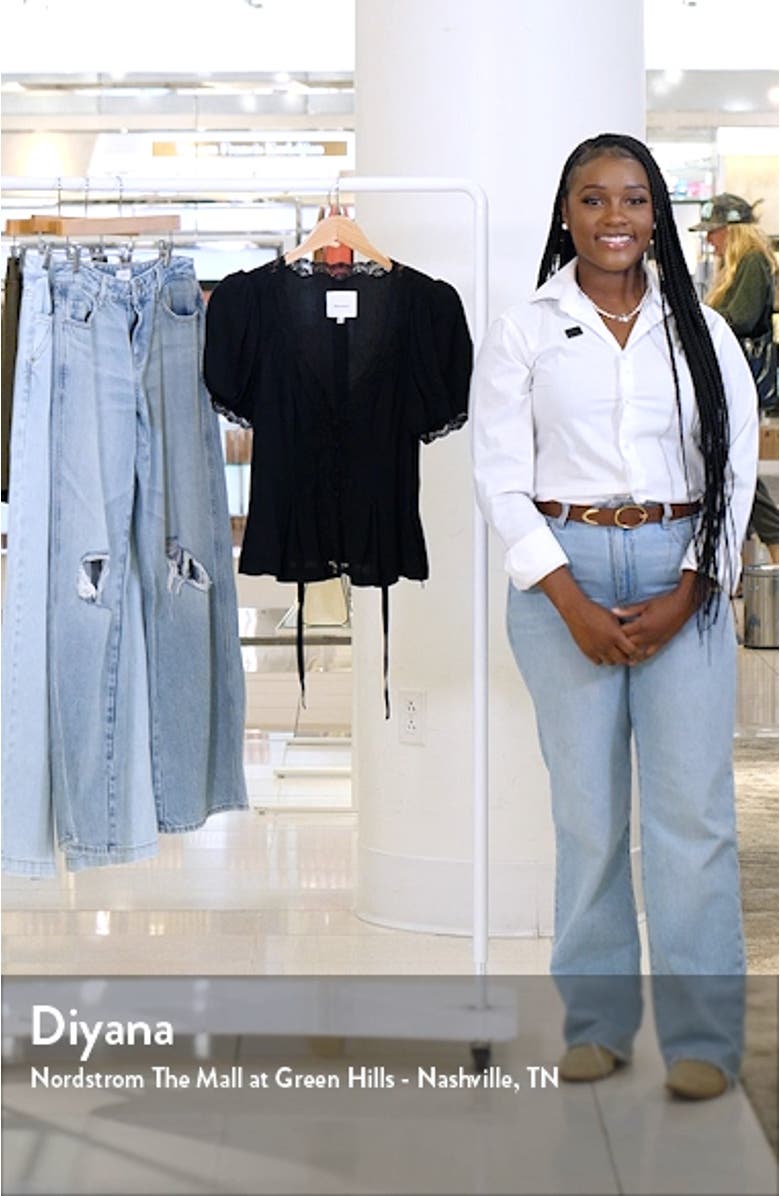 Minette Lace Puff Sleeve Top, sales video thumbnail