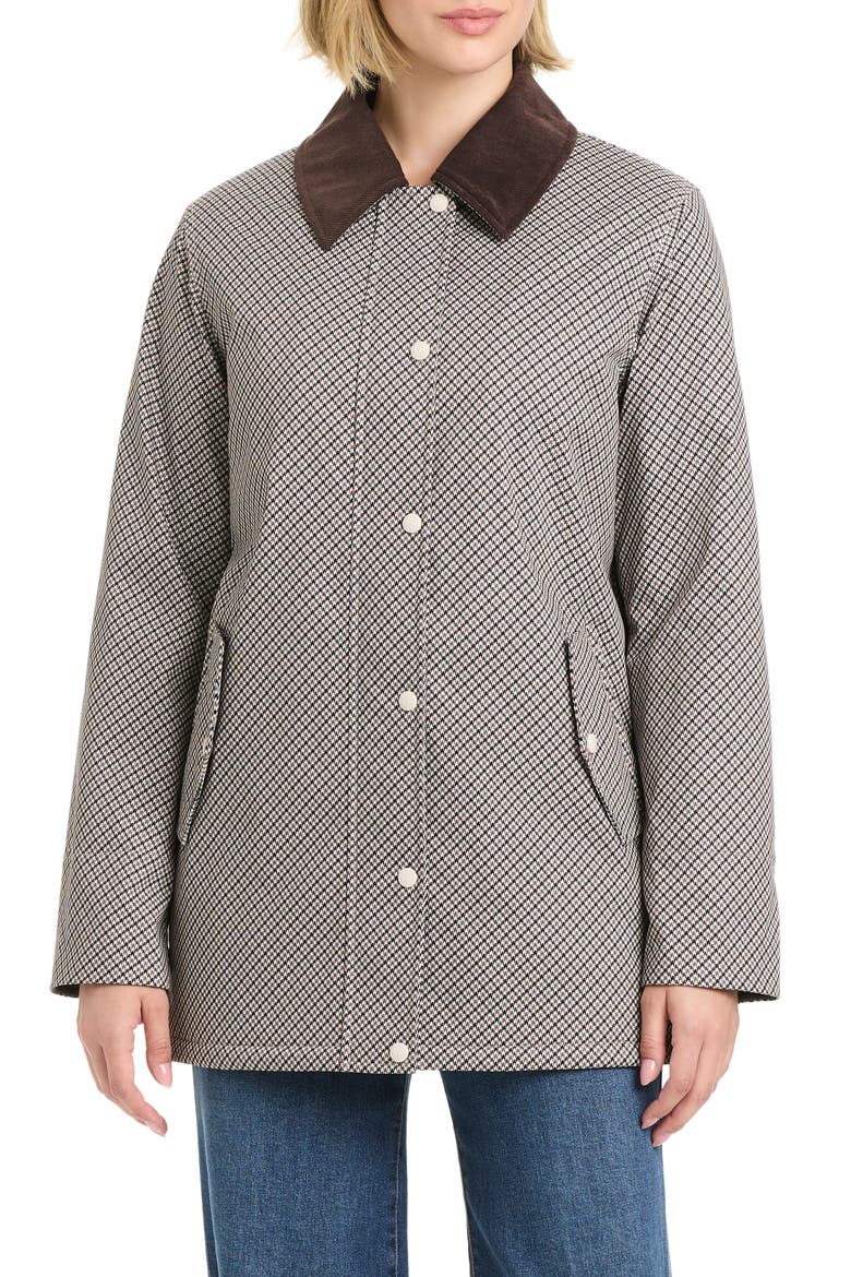 Water Resistant Barn Jacket, Main, color, MULTI MINI HOUNDSTOOTH