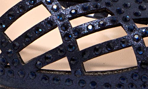 Lady Couture Rhinestone Slingback Pump In Navy