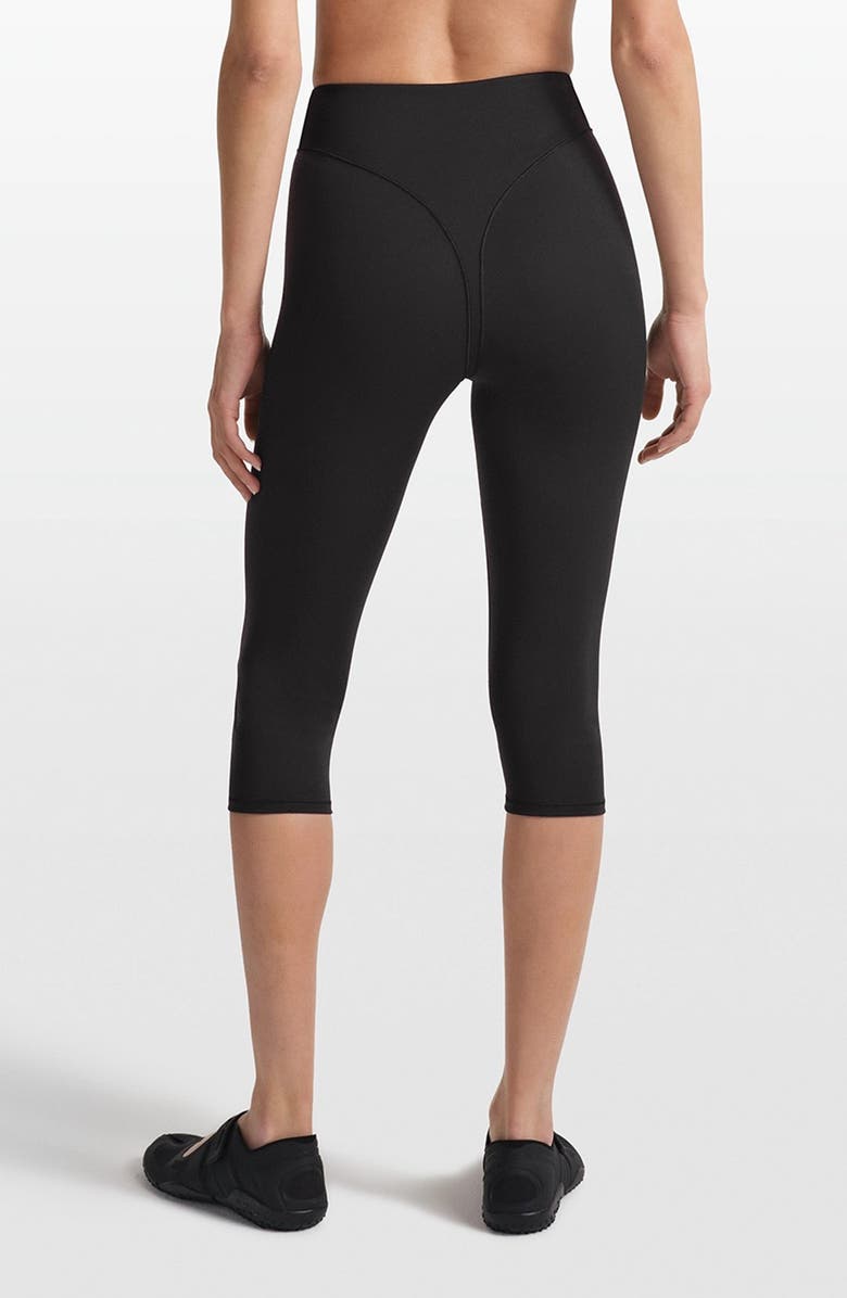 NikeSKIMS V-Panel Crop Leggings, Alternate, color, Obsidian