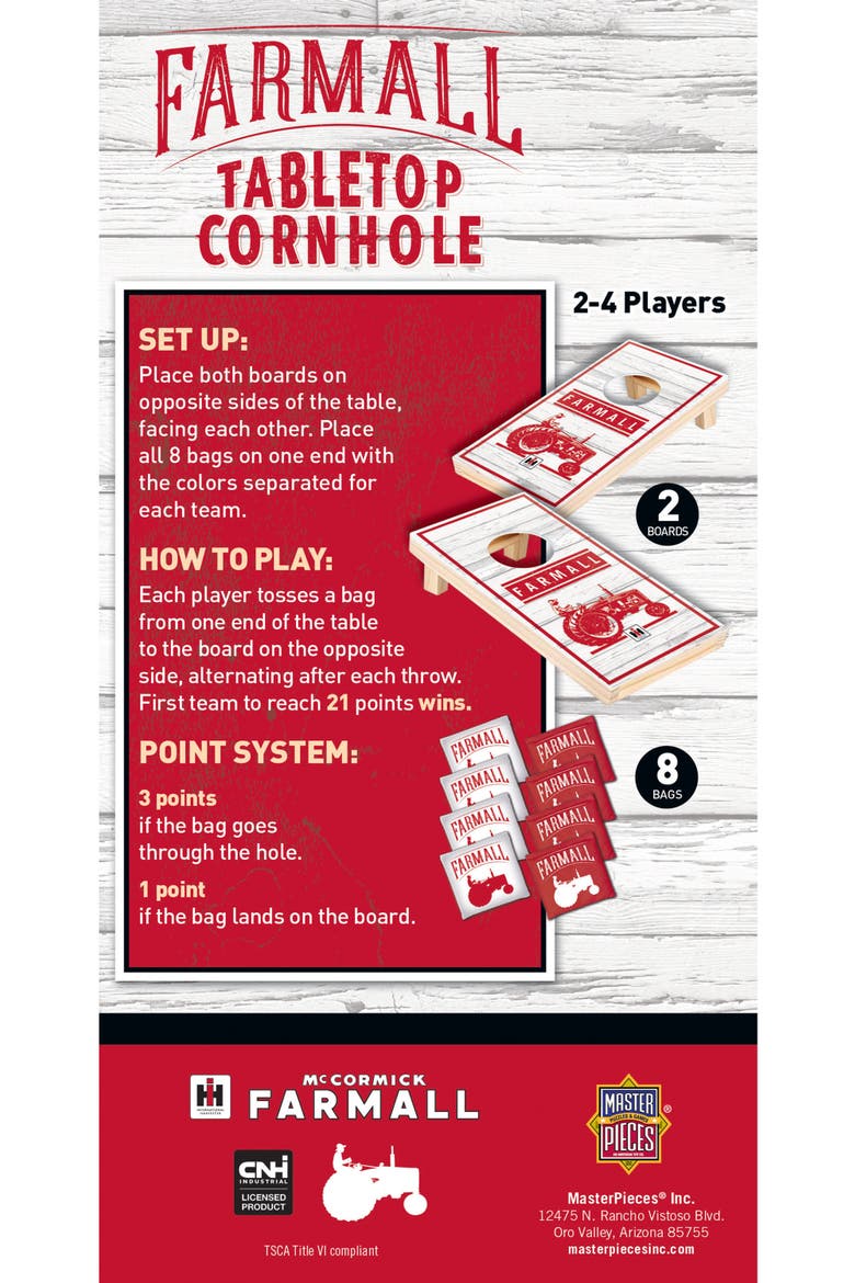 Farmall Tabletop Cornhole Game, Alternate, color, Multicolor