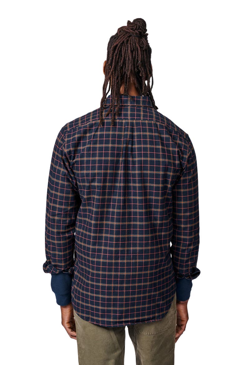 Merton Brushed Oxford Button Down Shirt, Alternate, color, Navy Check