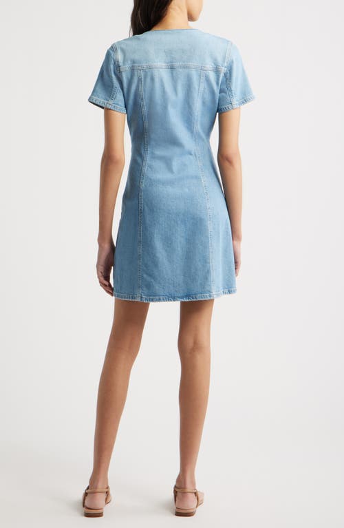 Rails Saratoga Denim Minidress In Faded Seaglass