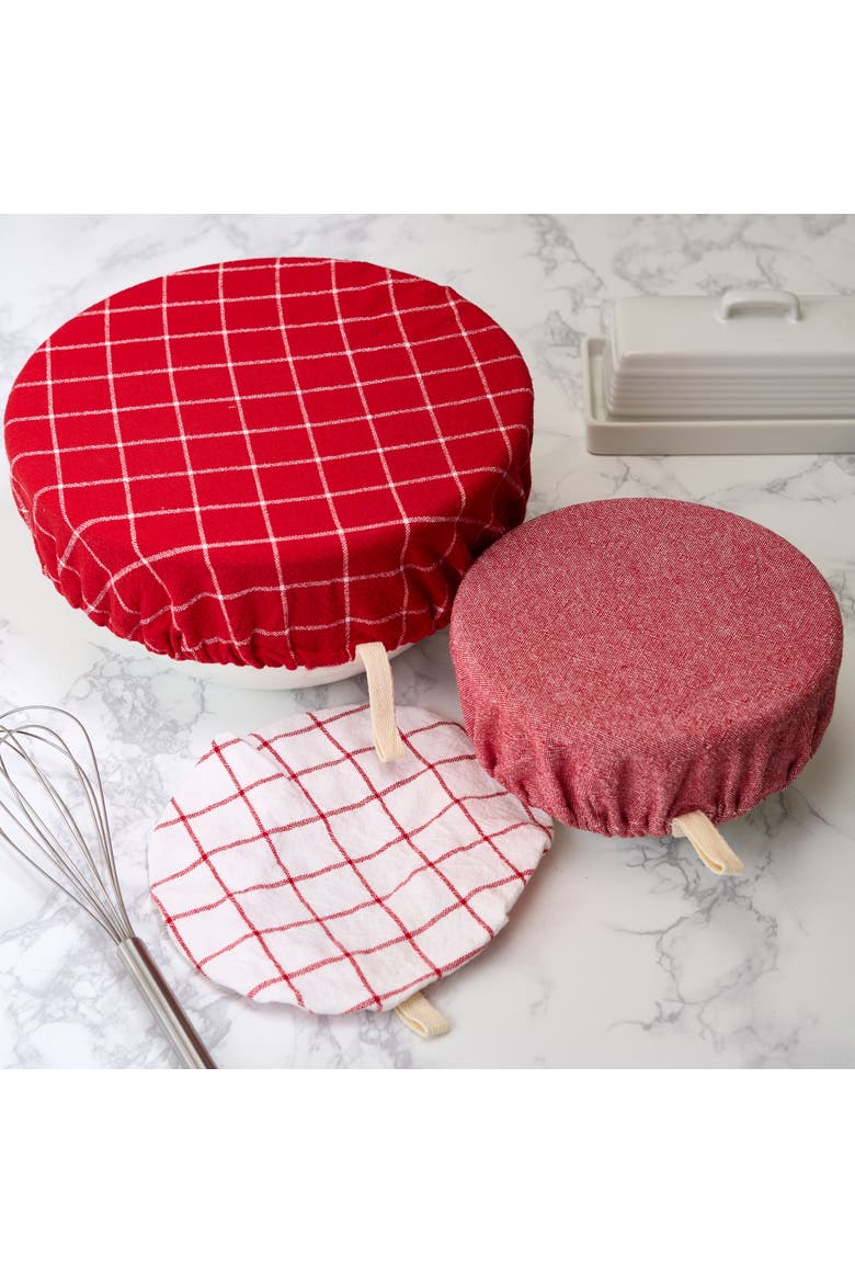 Dish Covers Set of 3, Alternate, color, Red Cider