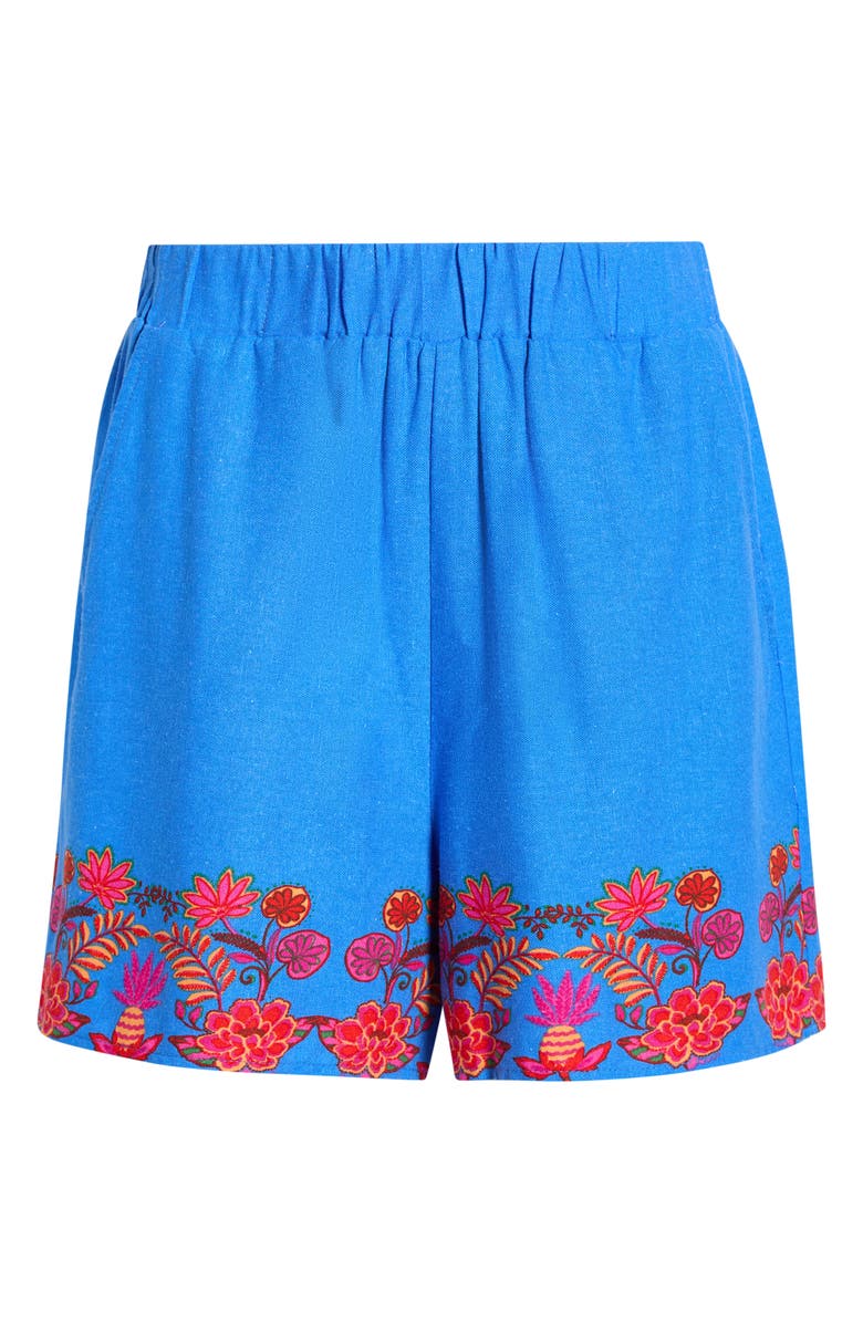 SUGARLIPS Jass High Waist Shorts, Alternate, color, Blue-Red-Multi