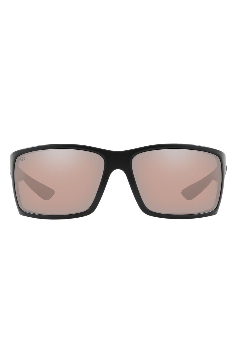 Costa Del Mar 64mm Mirrored Polarized Rectangular Sunglasses, Main, color,