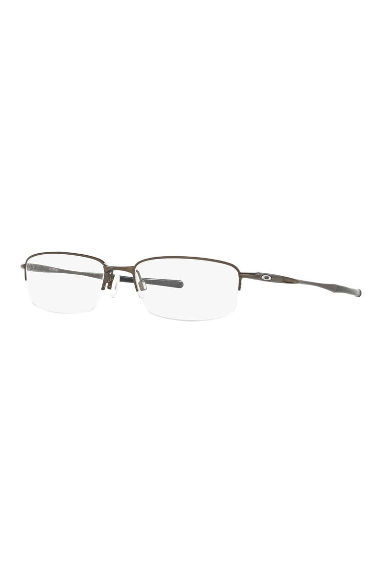 Clubface 54mm Rectangular Optical Glasses, Alternate, color, SILVER