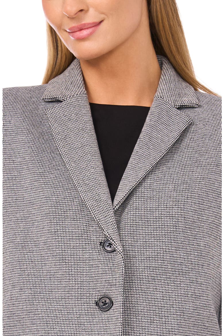 Houndstooth Crop Blazer, Alternate, color, RICH BLACK