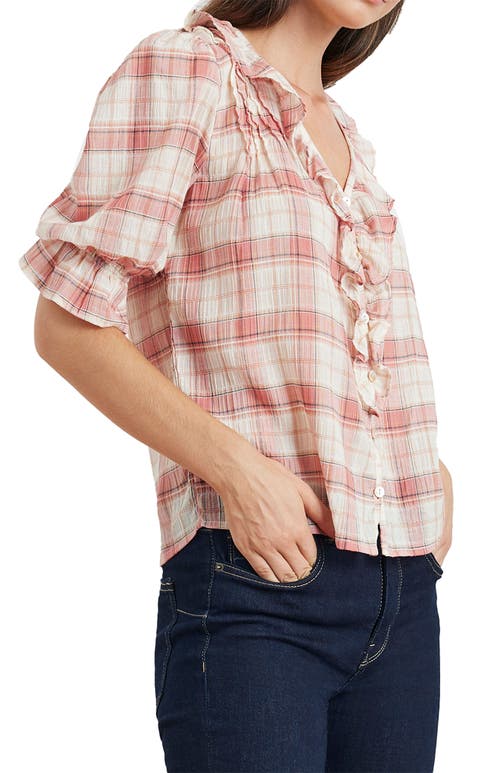 Paneros Clothing Chloe Cotton Ruffle Shirt In Animal Print