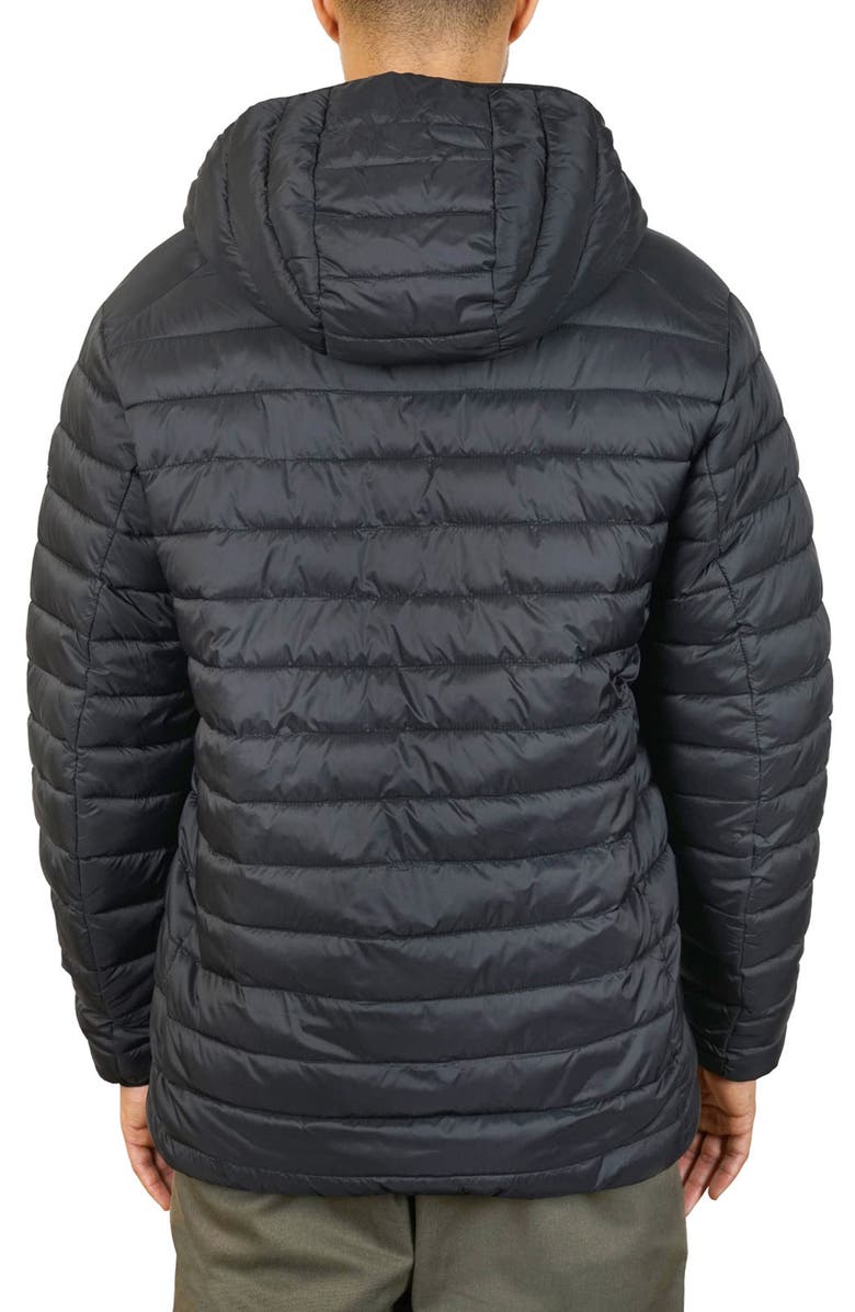 HAWKE & CO Faux Shearling Lined Hooded Puffer Jacket, Alternate, color,