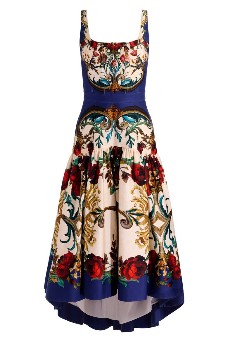 alice and olivia diana midi dress ALICE + OLIVIA Diana Structured Midi Dress