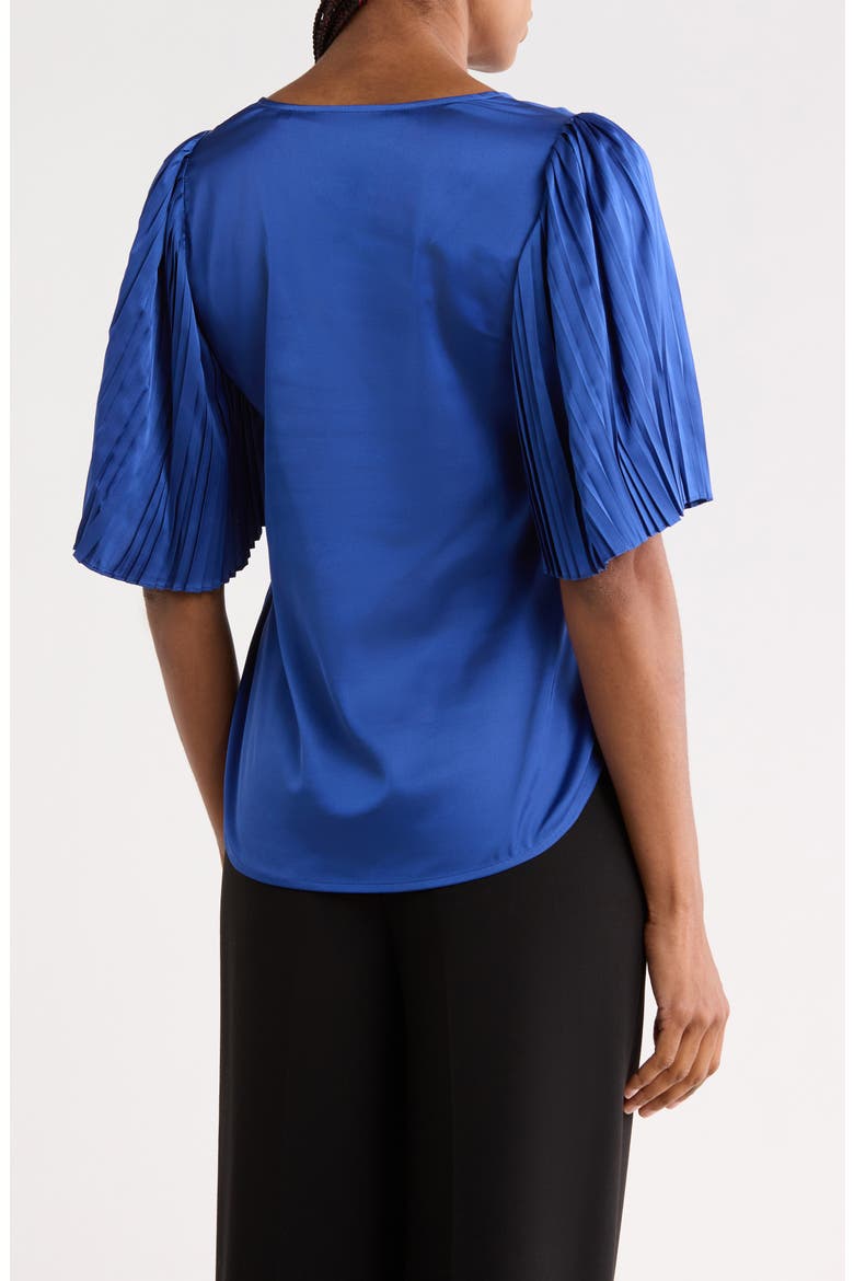 Pleated Sleeve Top, Alternate, color, COBALT