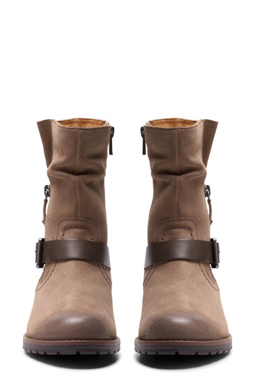 Clarks ® Nissini Burnished Leather Slouch Boot In Brown