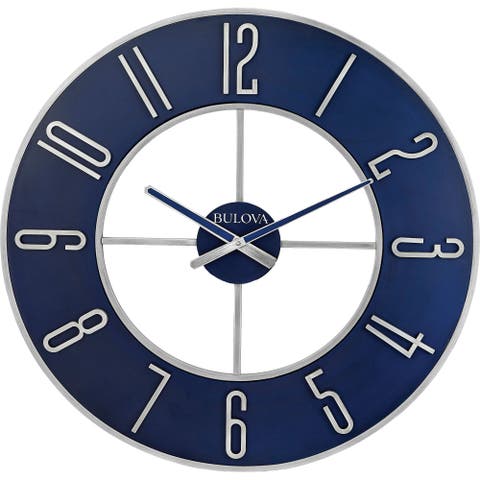 The Blue Steel Oversized 27" Diameter Wall Clock