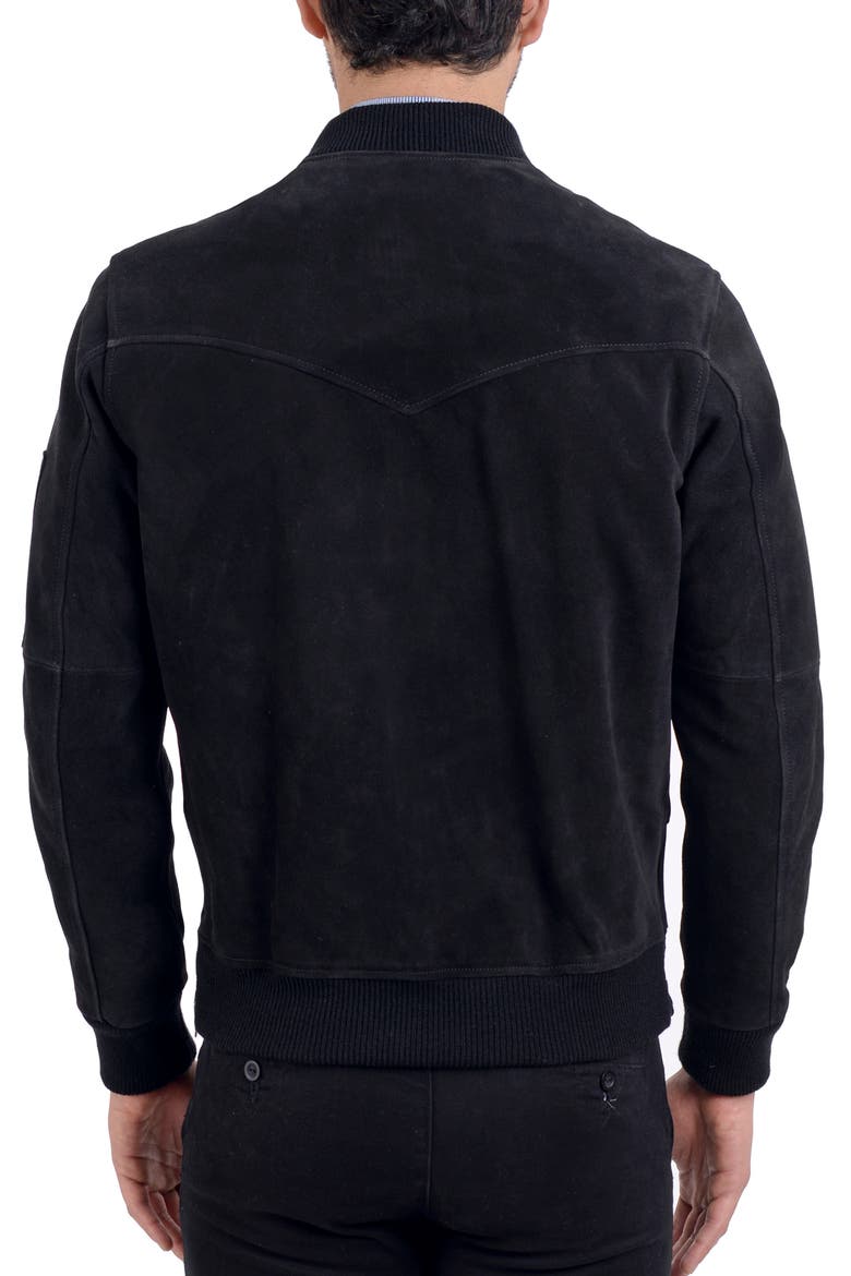 Varsity Bomber Jacket, Alternate, color, BLACK