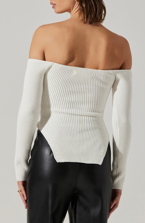 Astr The Label Aeralyn Off The Shoulder Sweater In White