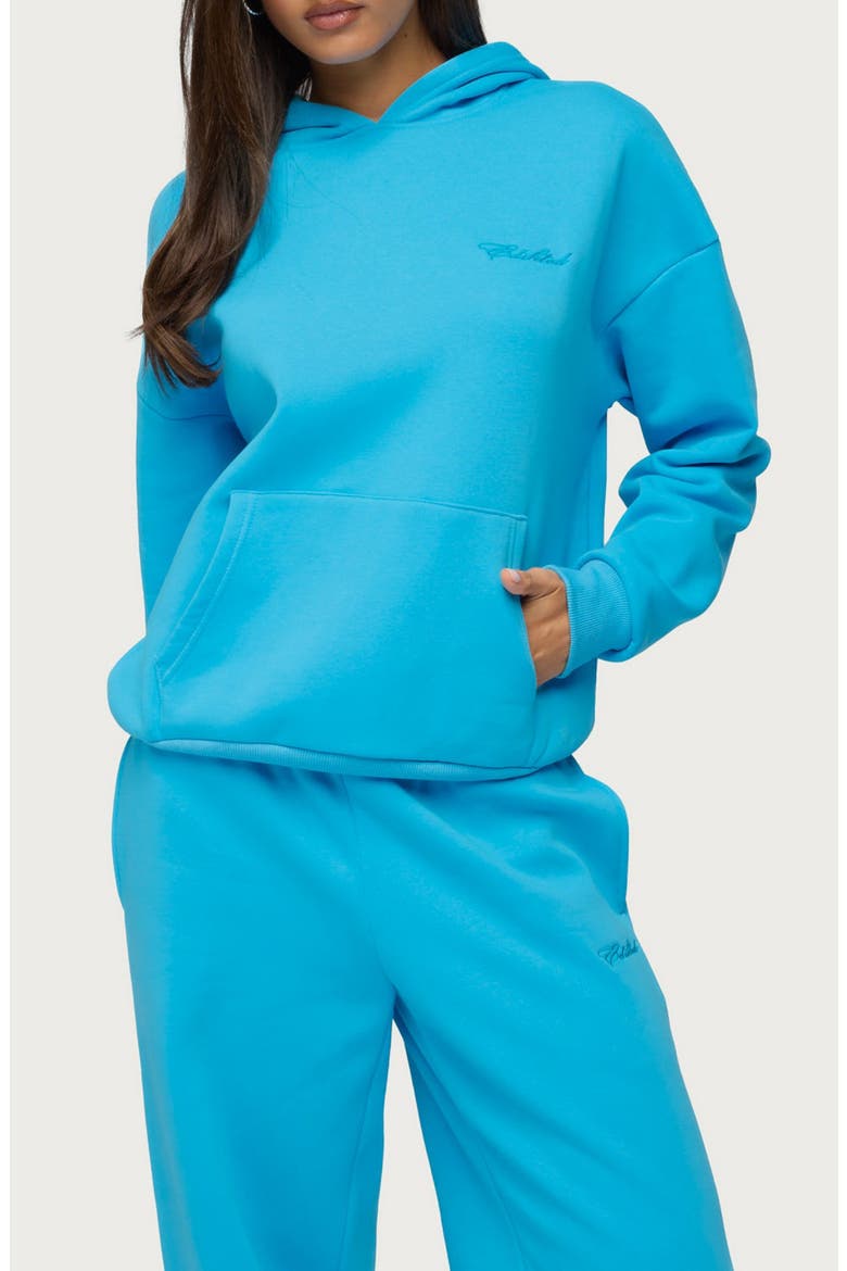 Basic Girl Oversized Hoodie, Main, color, TURQUOISE