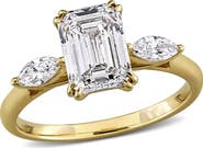 Julianna B. Lab-Grown Diamond Emerald 3-Stone Ring 14k