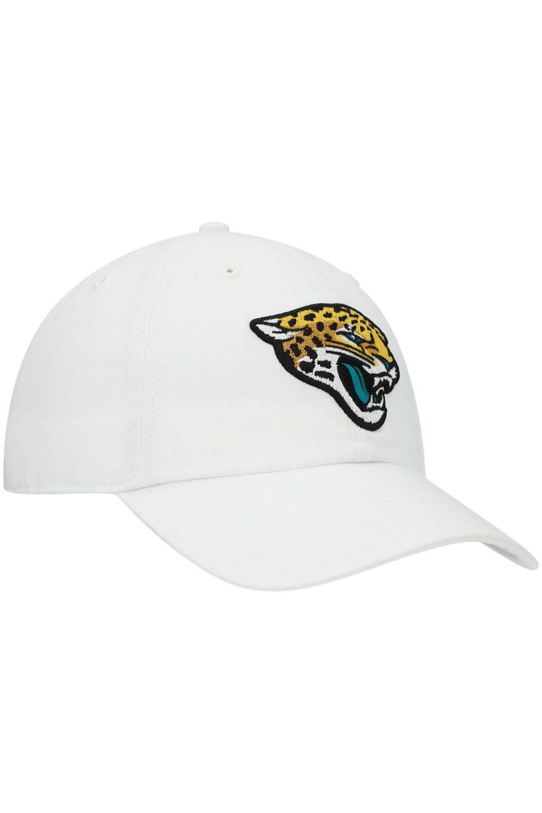 Men's '47 White Jacksonville Jaguars Logo Clean Up Adjustable Hat, Alternate, color, White