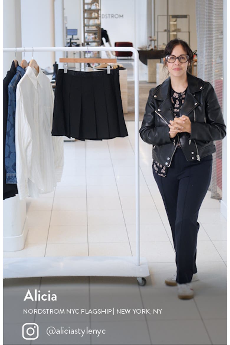 Pleated Twill Miniskirt video