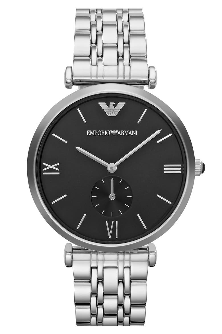 Round Bracelet Watch, 40mm, Main, color, SILVER