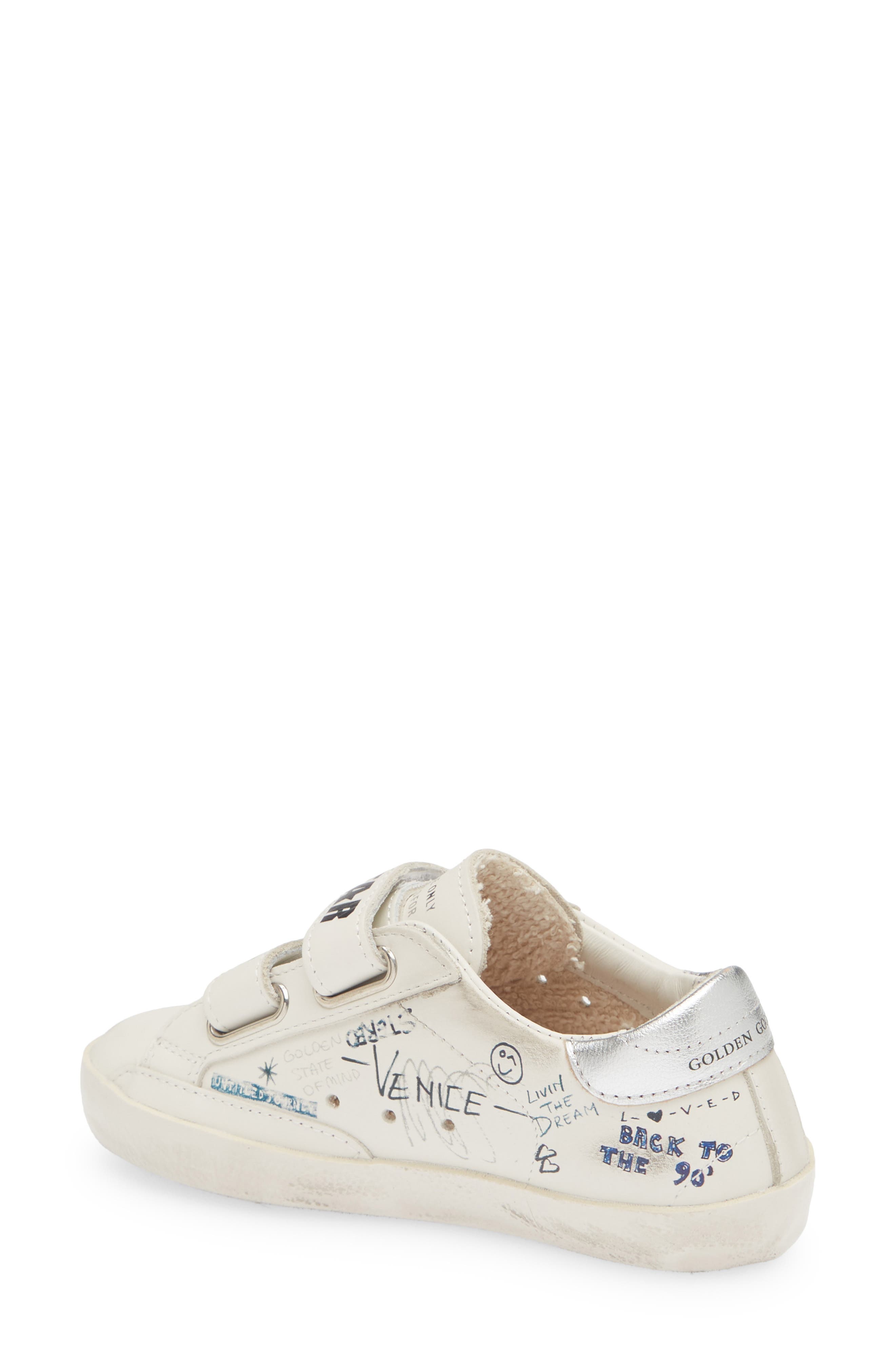 Kids' Old School Sneaker, Alternate, color, WHITE/ ICE/ SILVER