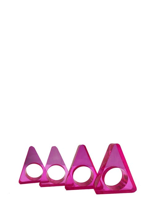 Neon Pink Triangle Napkin Ring