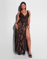 TA3 Sheer Slit Mini Cover-Up Skirt