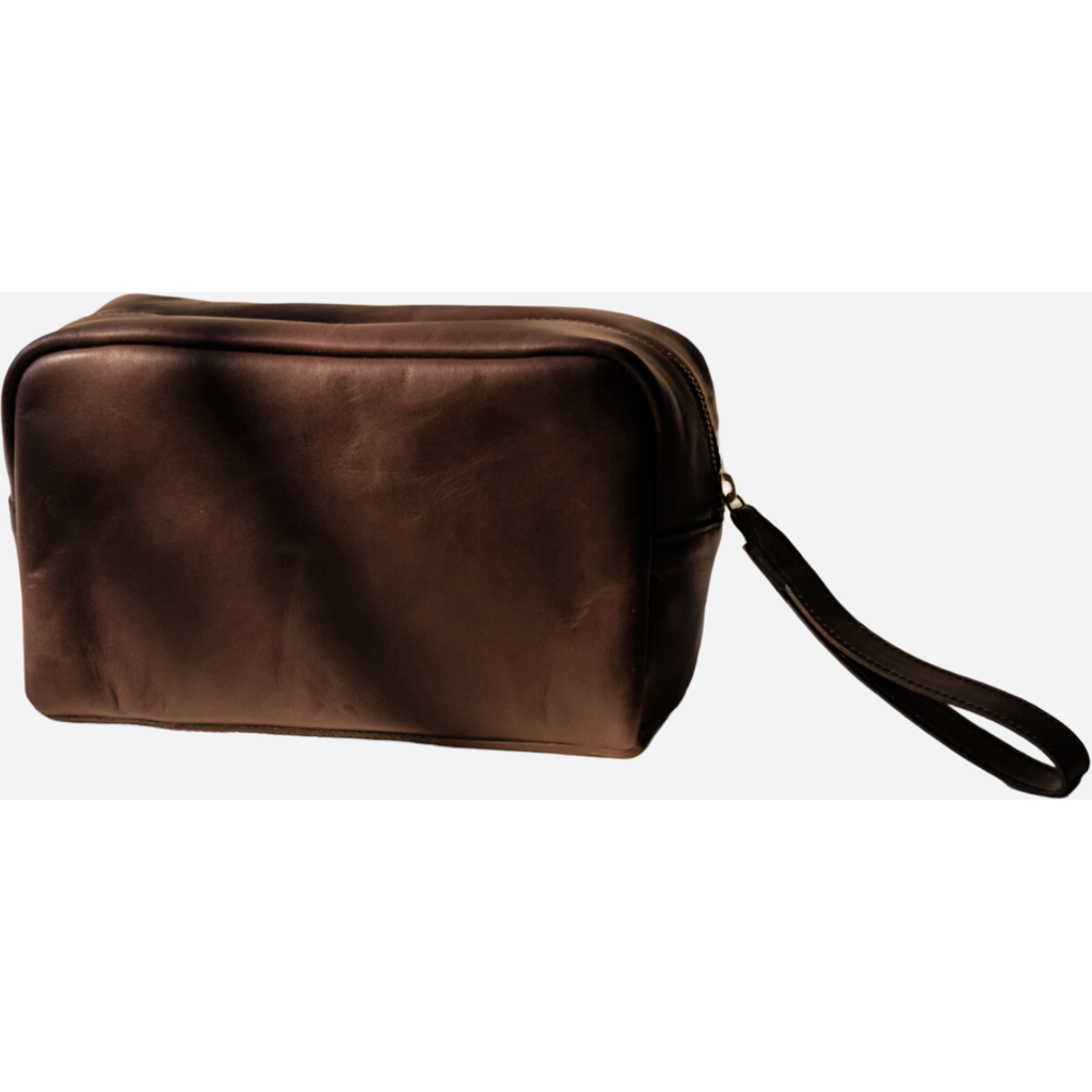 Able Avery Dopp Kit In Chocolate Brown
