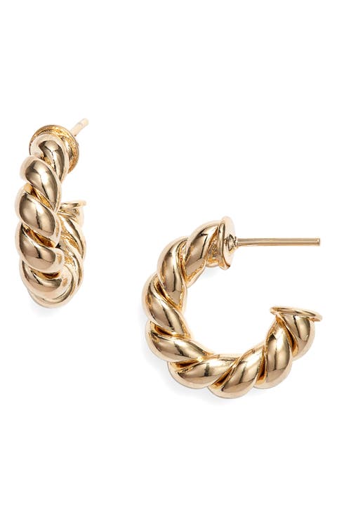 Twisted Sister Small Hoop Earrings