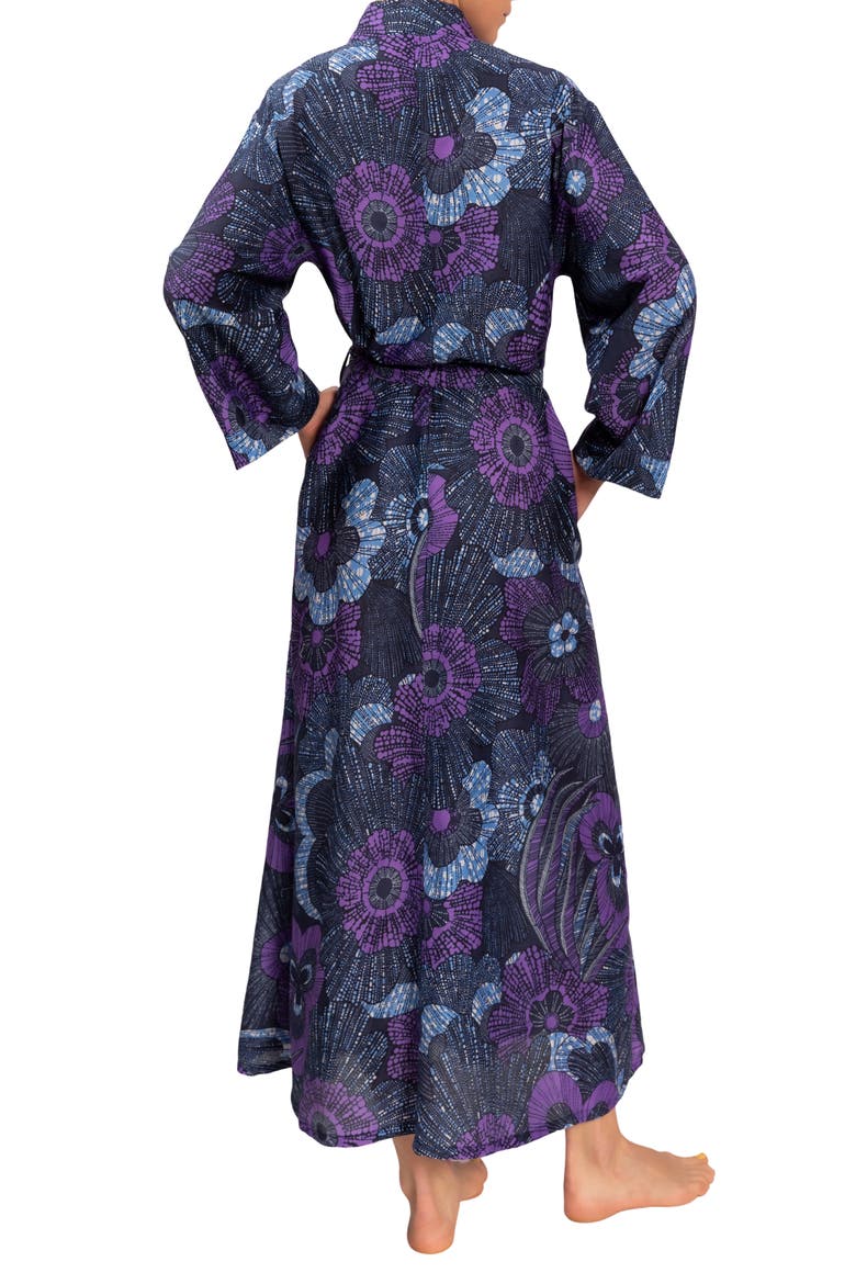 Colette Cotton Robe, Alternate, color, MIDNIGHT GARDEN