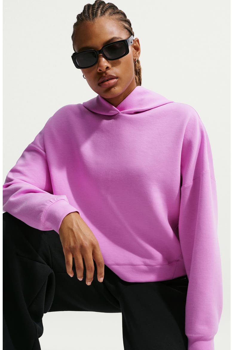 Oversize Hoodie, Alternate, color, LT MAGENTA/ BLACK