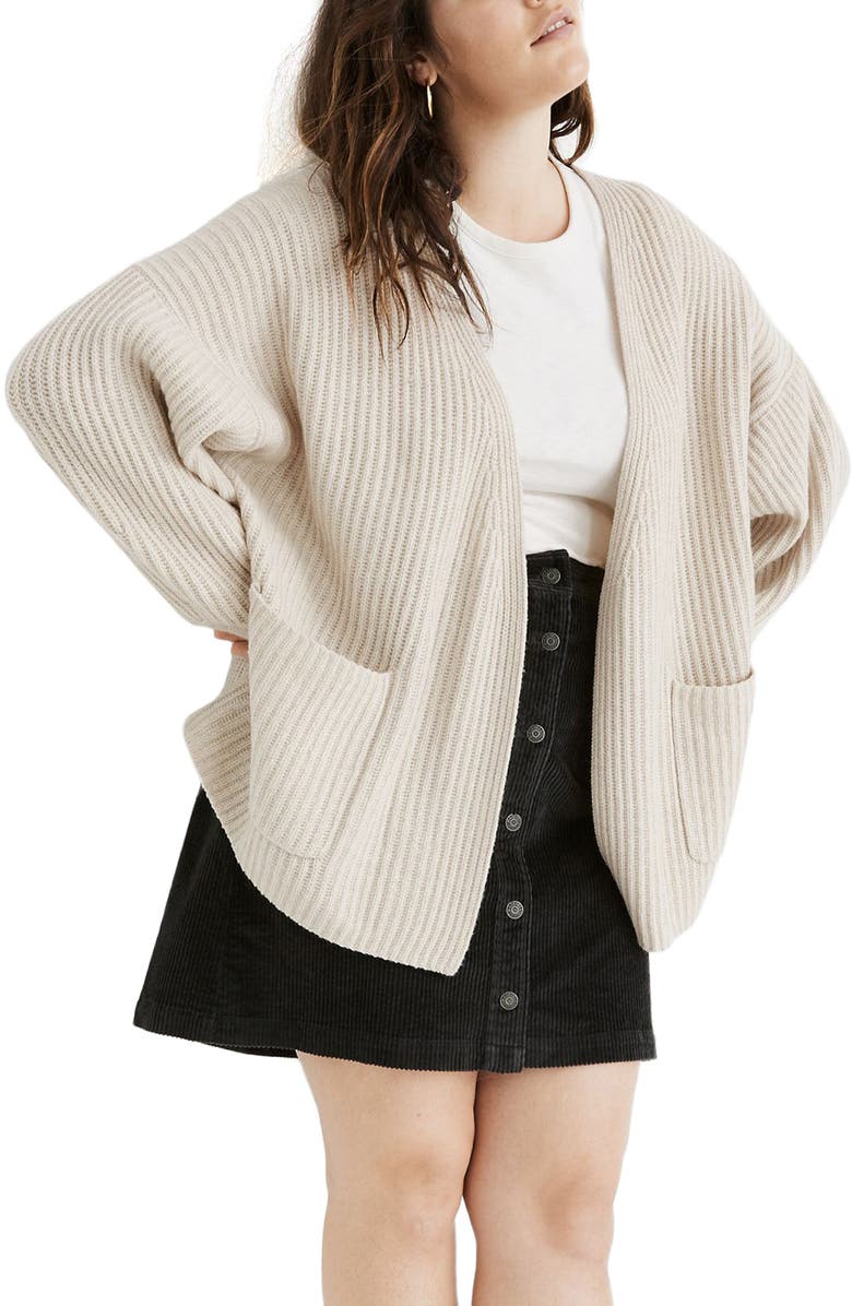 Madewell Redford Wool Blend Cardigan Sweater, Alternate, color, 