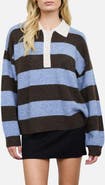Blu Pepper Stripe Polo Sweater