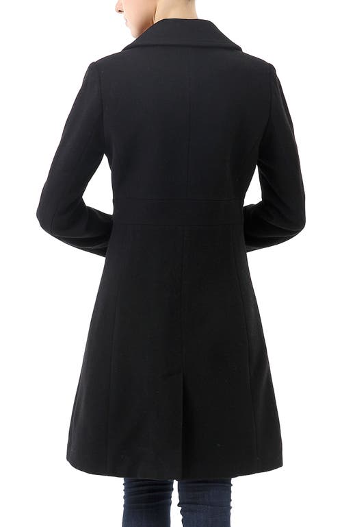 Kimi & Kai Elise Wool Blend Walking Coat In Black